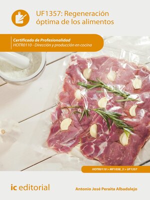 cover image of Regeneración óptima de los alimentos. HOTR0110